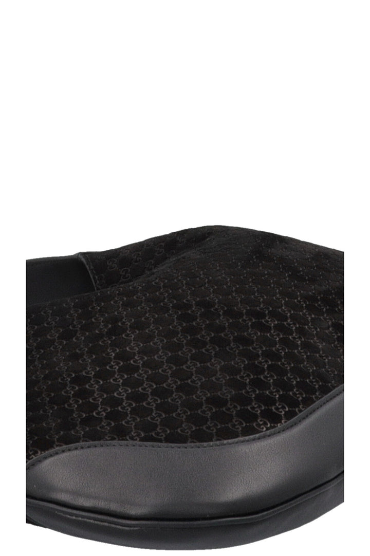 GUCCI B Shoulder Bag Suede Black