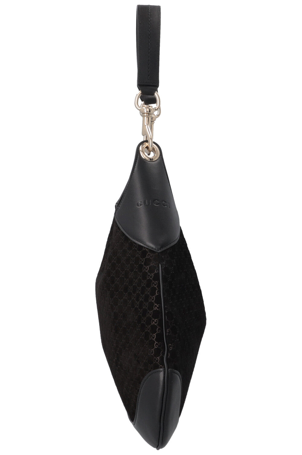 GUCCI B Shoulder Bag Suede Black