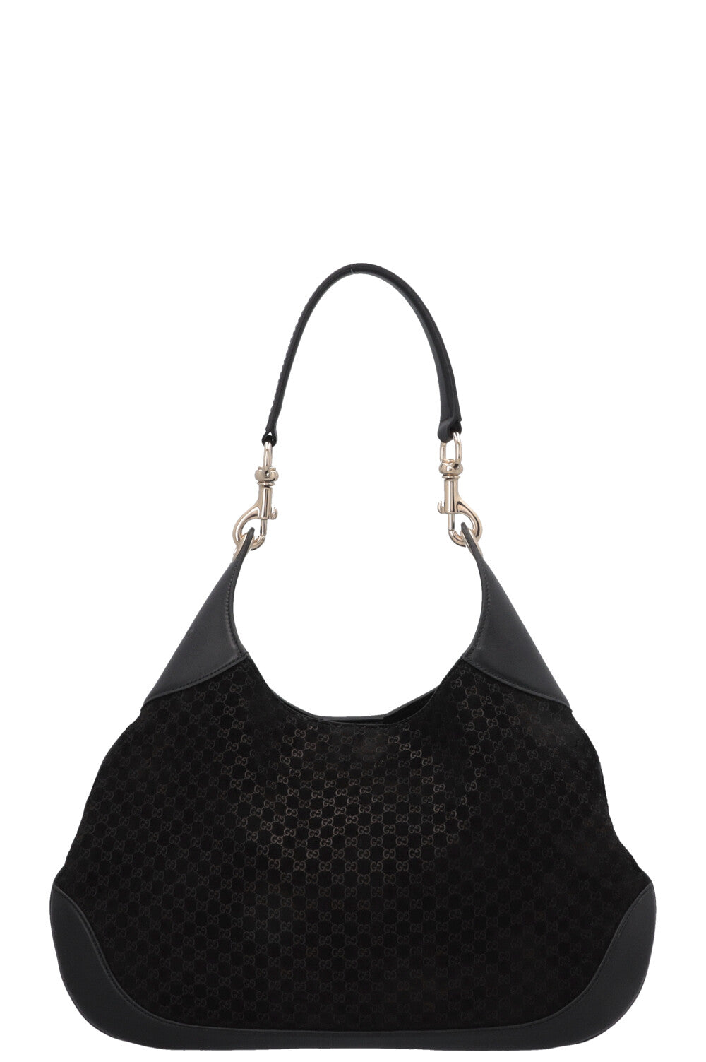 GUCCI B Shoulder Bag Suede Black