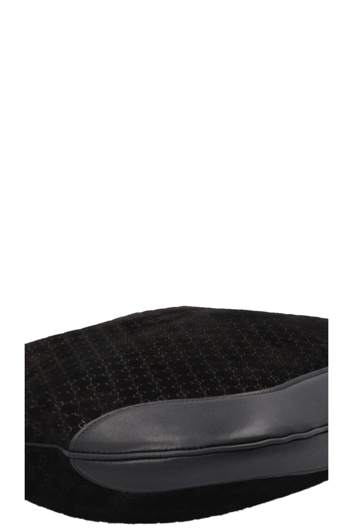 GUCCI B Shoulder Bag Suede Black