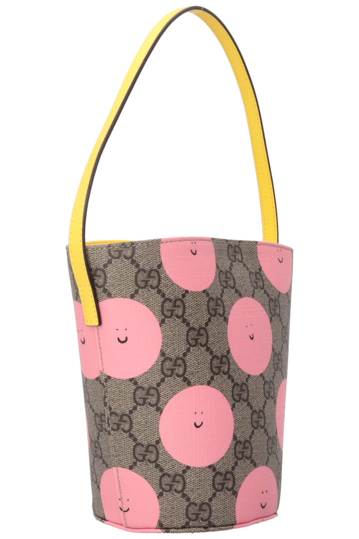 Sac GG Supreme Smile imprimé toile GUCCI rose jaune