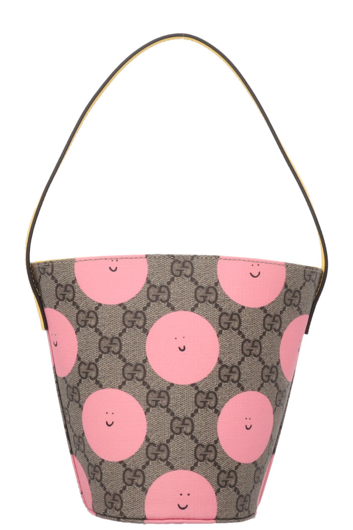 Sac GG Supreme Smile imprimé toile GUCCI rose jaune