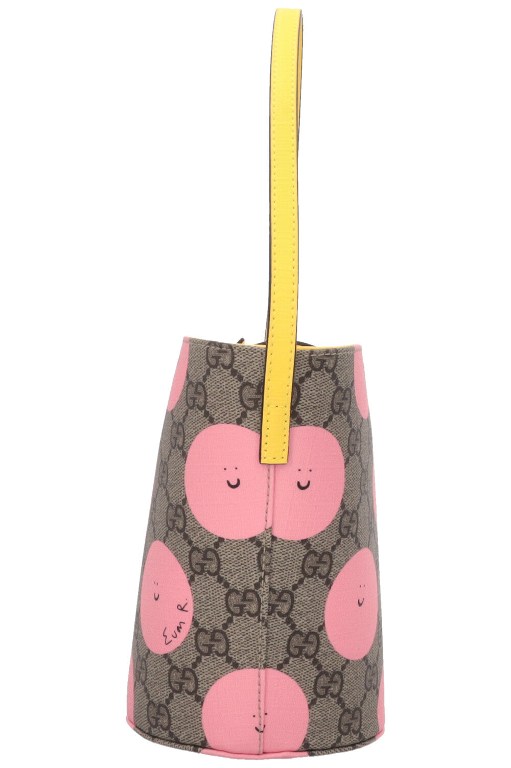 Sac GG Supreme Smile imprimé toile GUCCI rose jaune