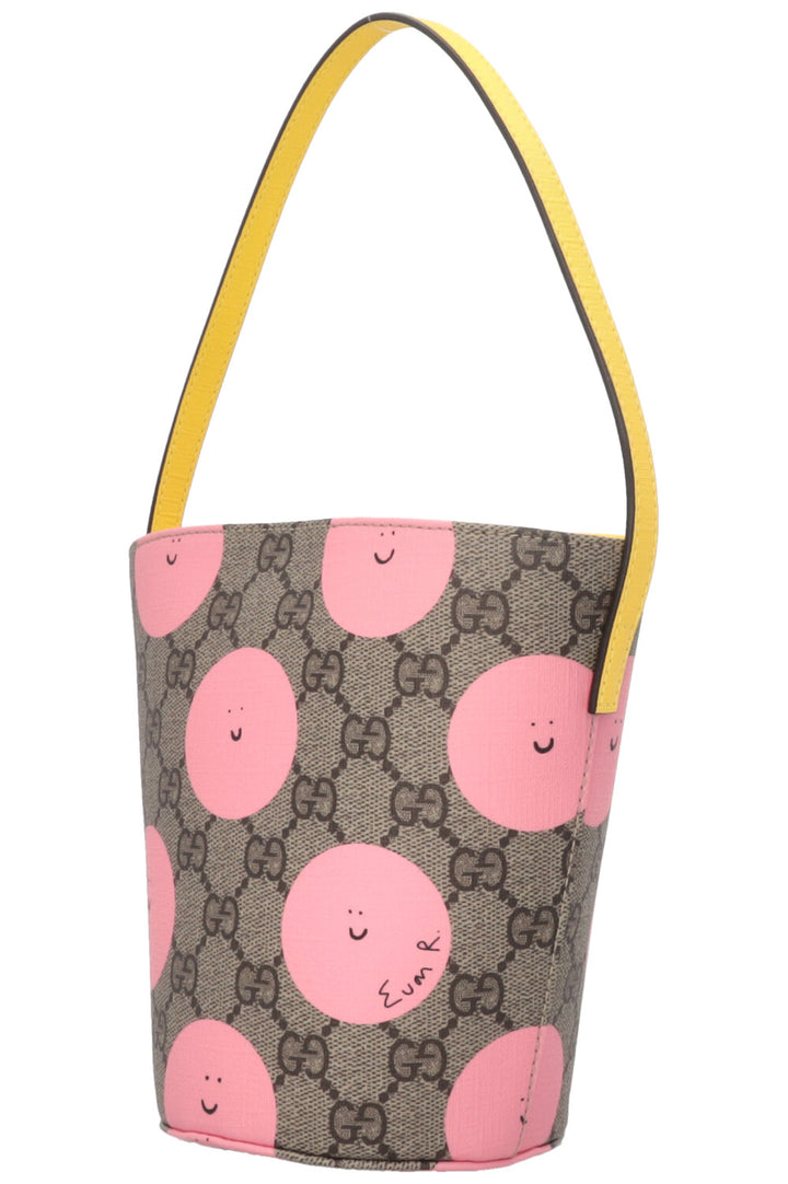 Sac GG Supreme Smile imprimé toile GUCCI rose jaune