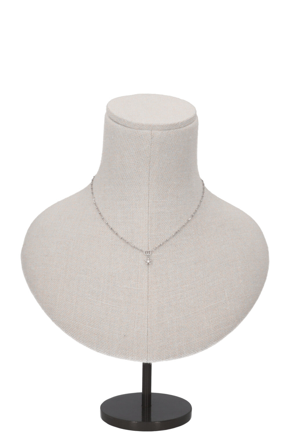 GUCCI Flora Diamond Necklace 18k White Gold