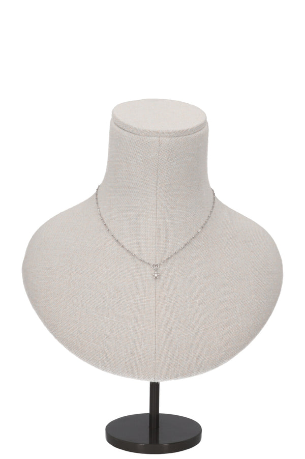 GUCCI Flora Diamond Necklace 18k White Gold