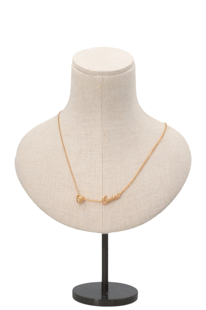 GUCCI Logo Necklace Gold