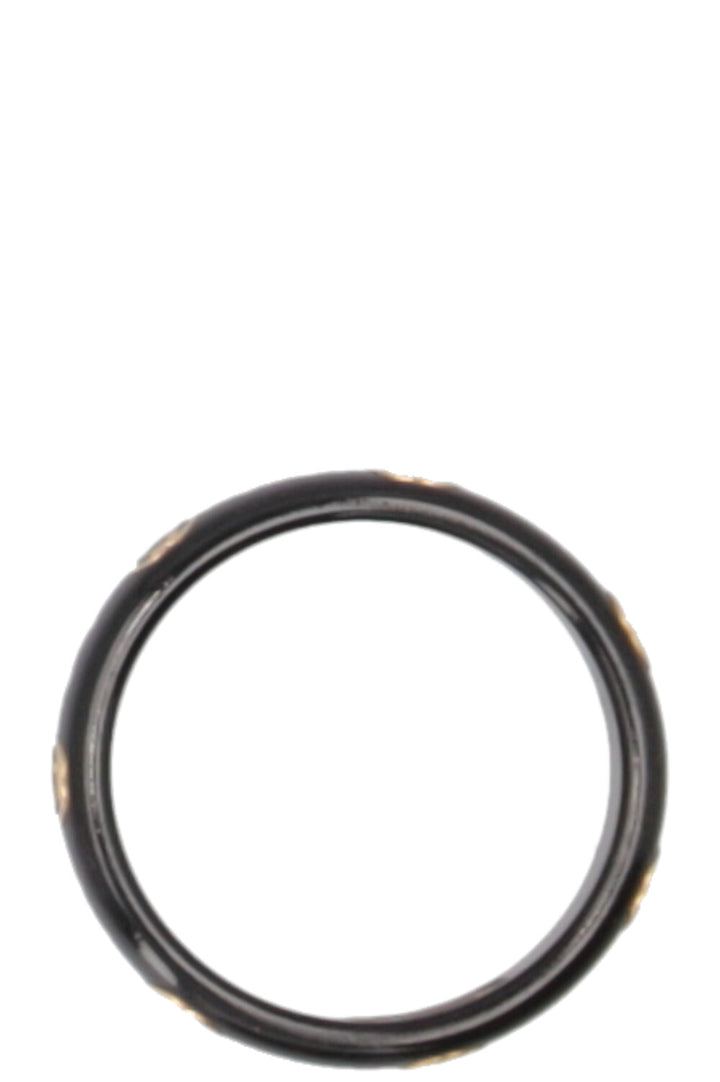 GUCCI Icon Interlocking GG Ring Black Gold