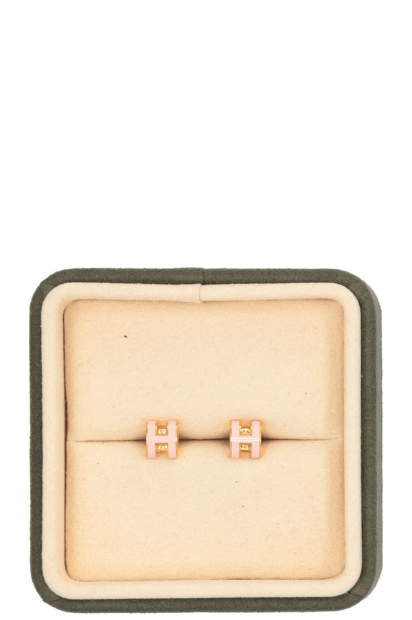HERMÈS Mini Pop H Earrings Pink