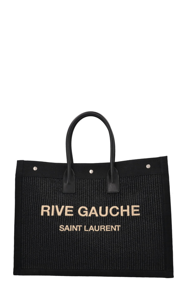 SAINT LAURENT Rive Gauche Large Raffia Noir