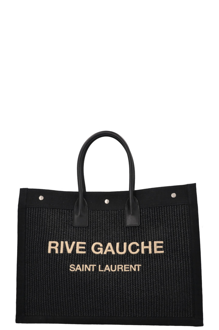 SAINT LAURENT Rive Gauche Large Raffia Noir