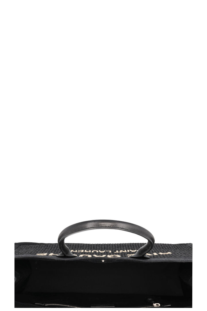 SAINT LAURENT Rive Gauche Large Raffia Noir