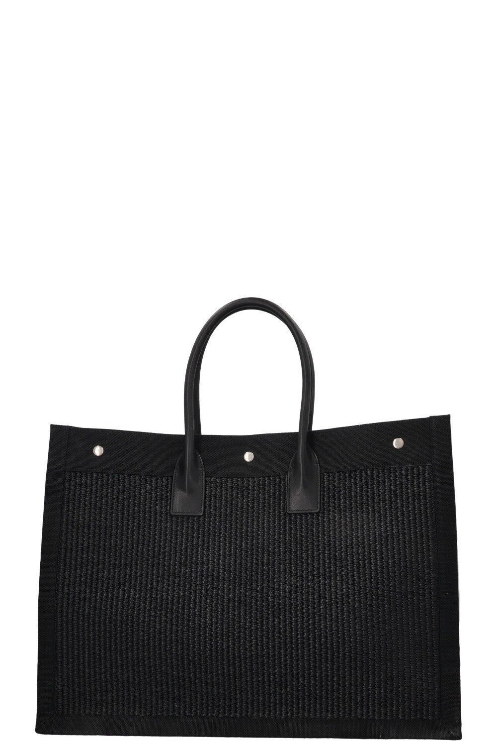 SAINT LAURENT Rive Gauche Large Raffia Noir