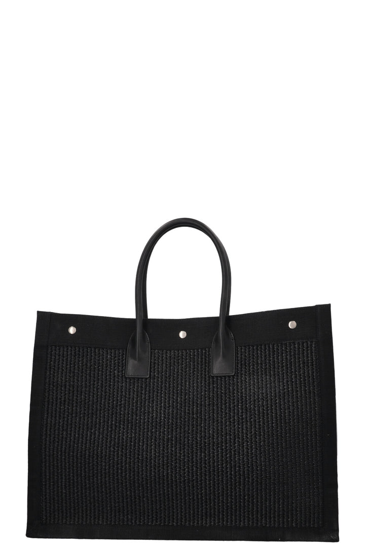 SAINT LAURENT Rive Gauche Large Raffia Noir