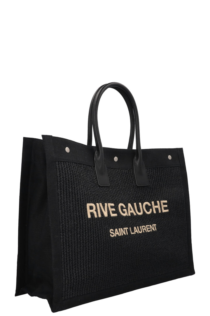SAINT LAURENT Rive Gauche Large Raffia Noir