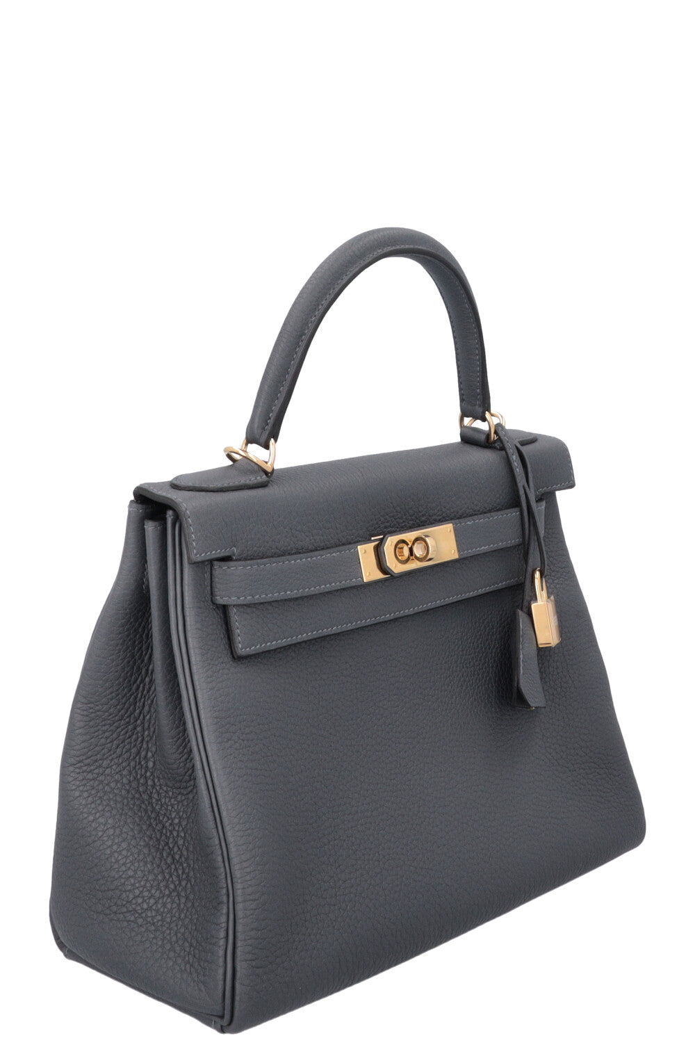 HERMÈS Kelly 28 Retourne Togo Gris Misty