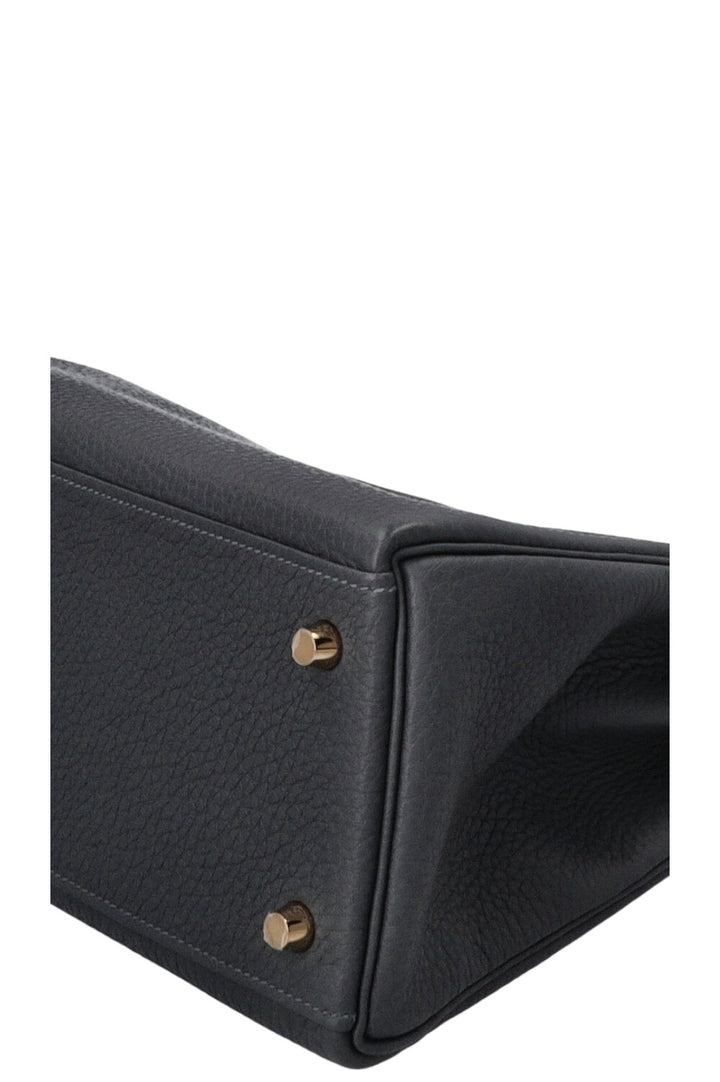 HERMÈS Kelly 28 Retourne Togo Gris Misty