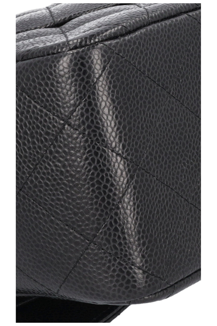 CHANEL Large Double Flap Bag Caviar Black