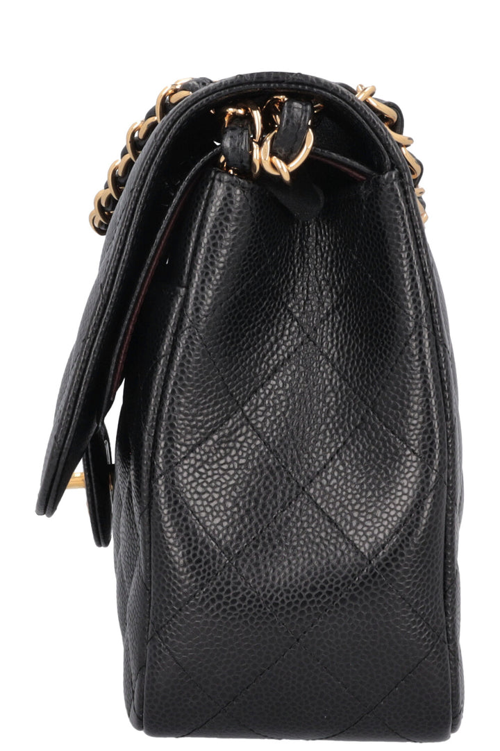CHANEL Large Double Flap Bag Caviar Black