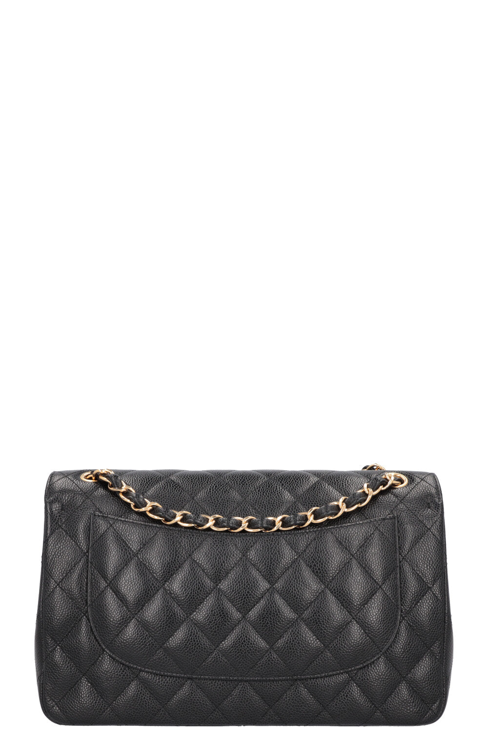 CHANEL Large Double Flap Bag Caviar Black