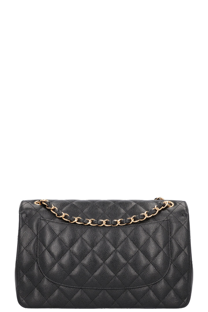 CHANEL Large Double Flap Bag Caviar Black