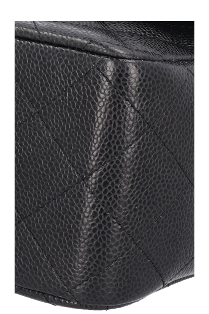 CHANEL Large Double Flap Bag Caviar Black