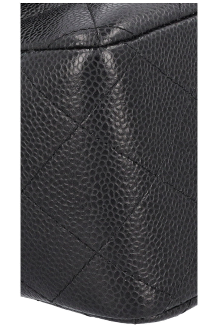 CHANEL Large Double Flap Bag Caviar Black