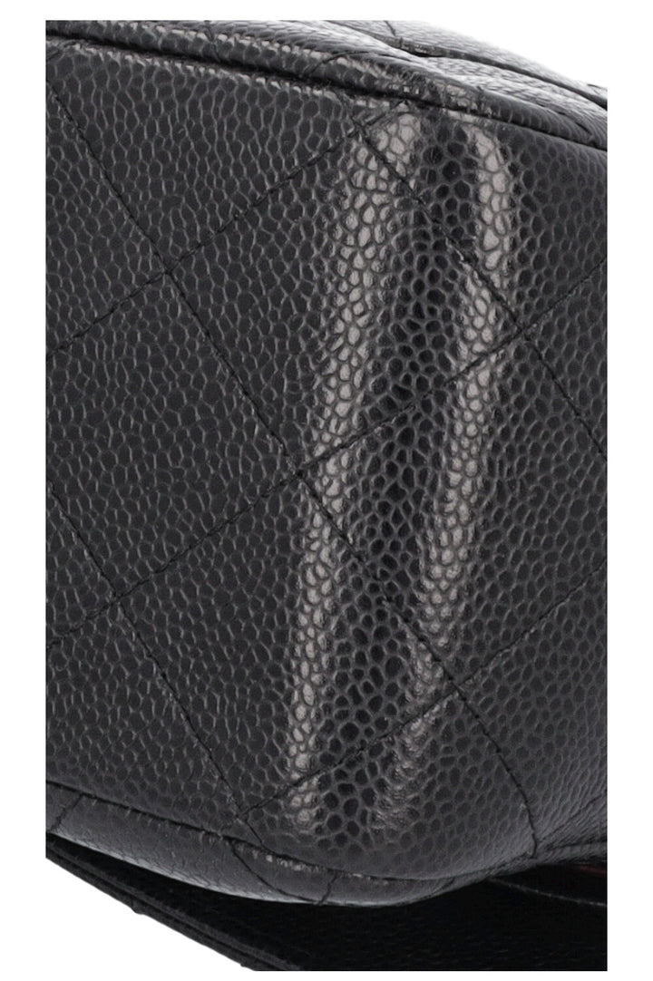 CHANEL Large Double Flap Bag Caviar Black