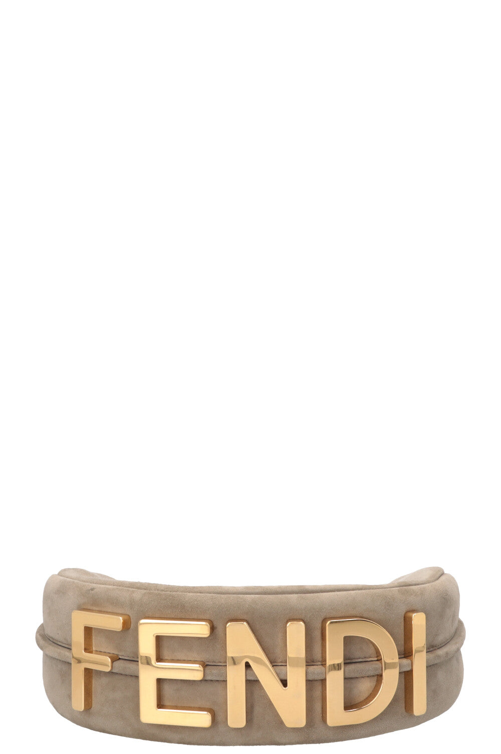 FENDI Fendigraphy Small Hand Bag Suede Beige