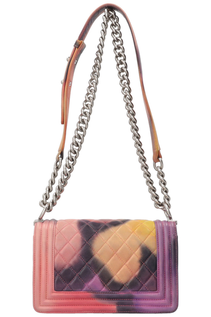 CHANEL Flower Power Boy Bag Small Leather Multicolor