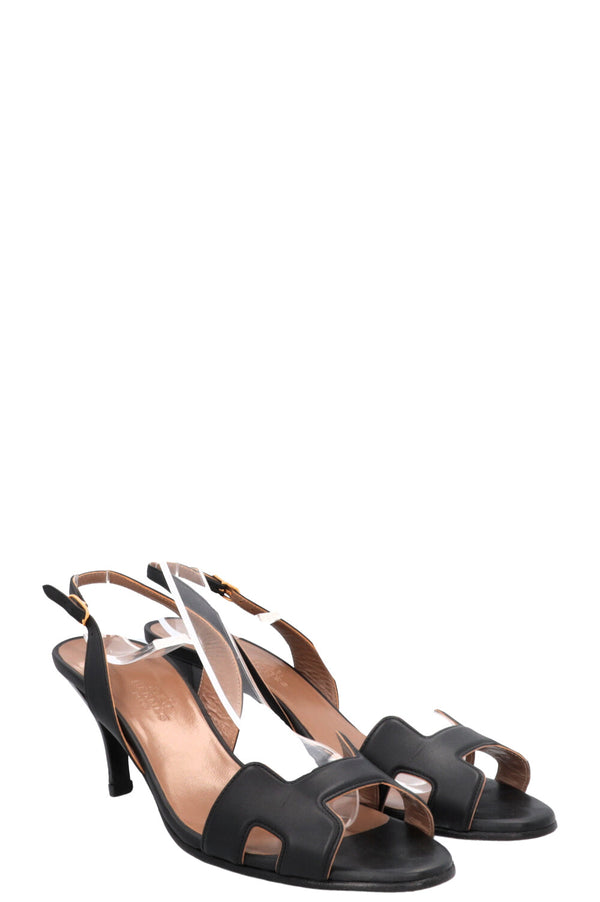 HERMÈS Holy Heels Leather Black