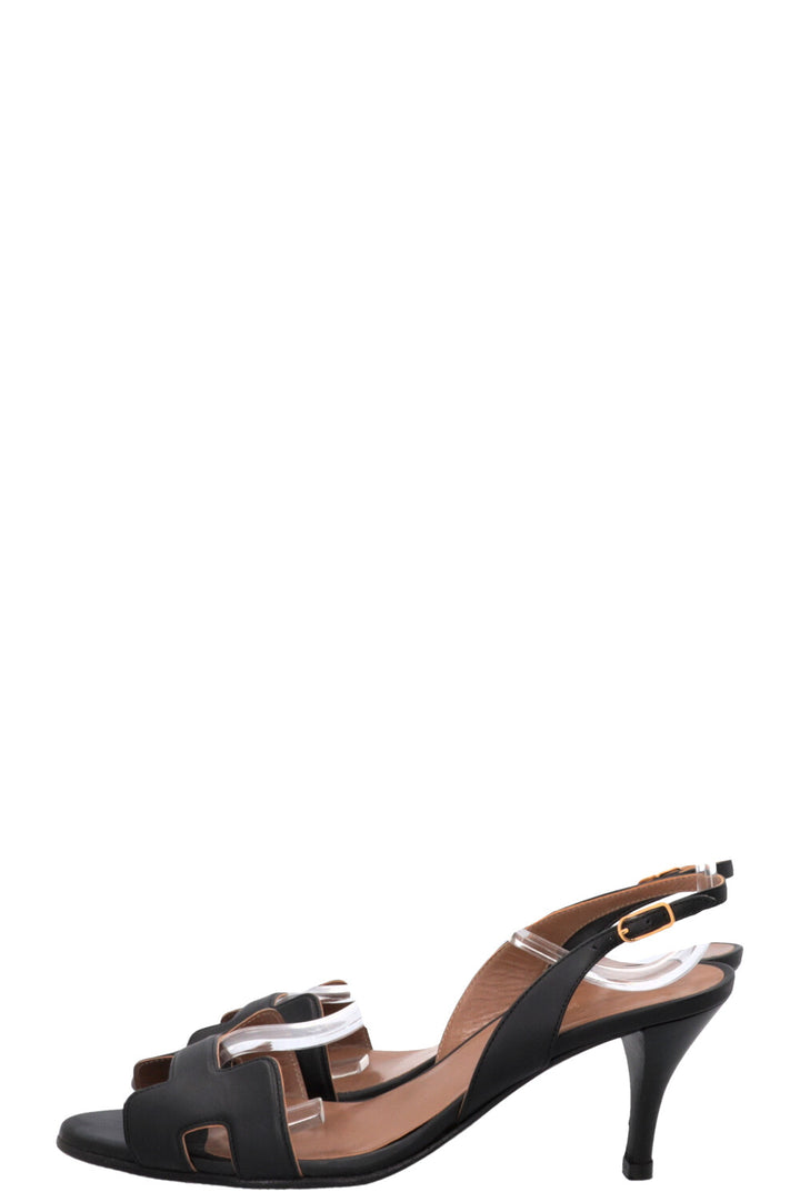 HERMÈS Holy Heels Leather Black