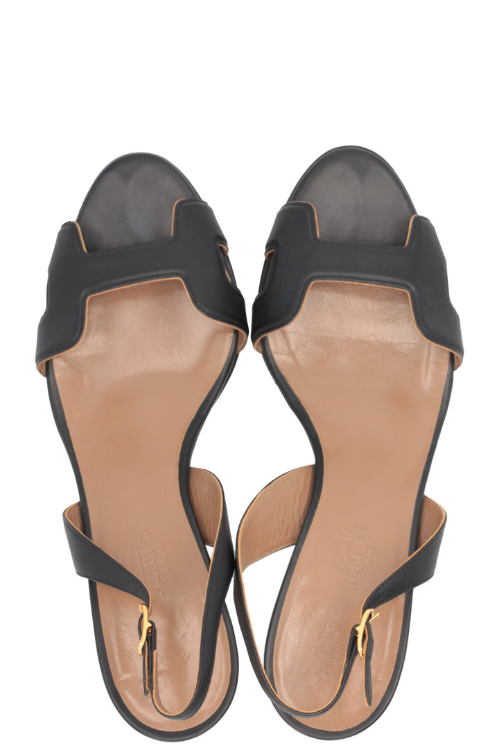 HERMÈS Holy Heels Leather Black