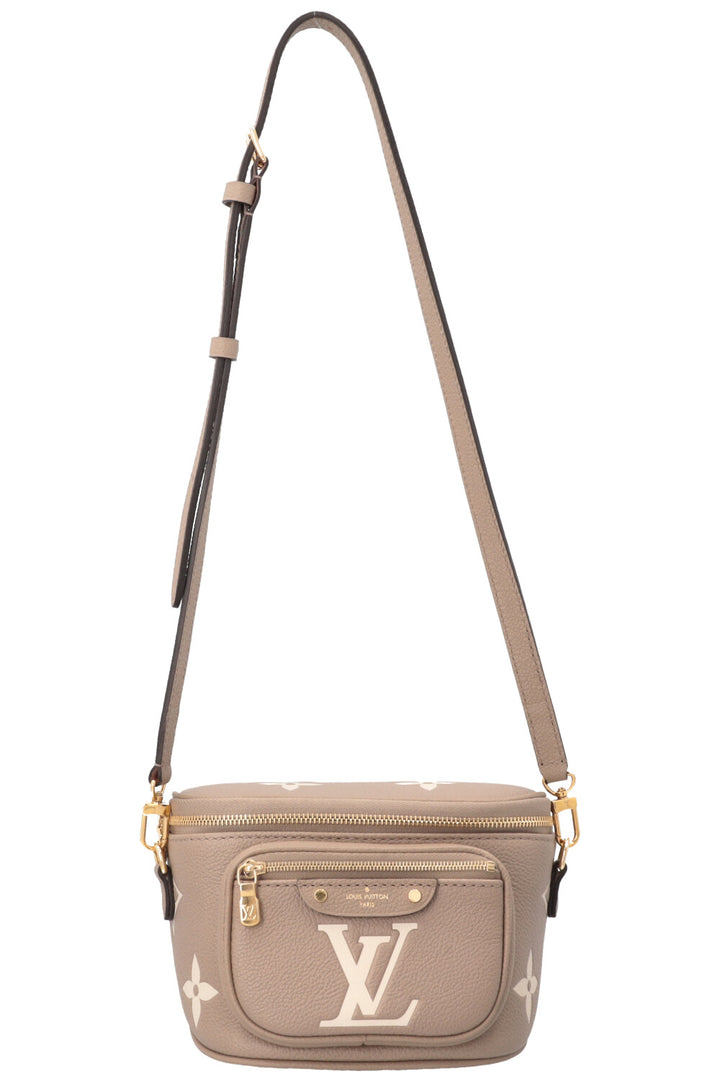 LOUIS VUITTON Mini Bum Bag Giant Monogram Taupe