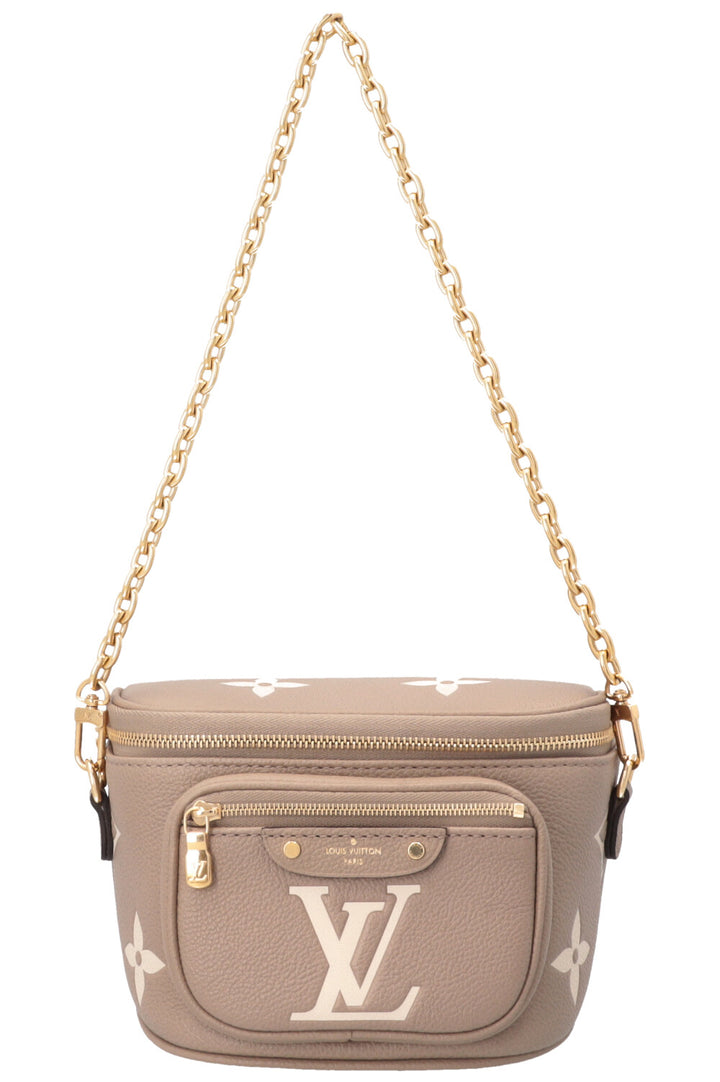 LOUIS VUITTON Mini Bum Bag Giant Monogram Taupe