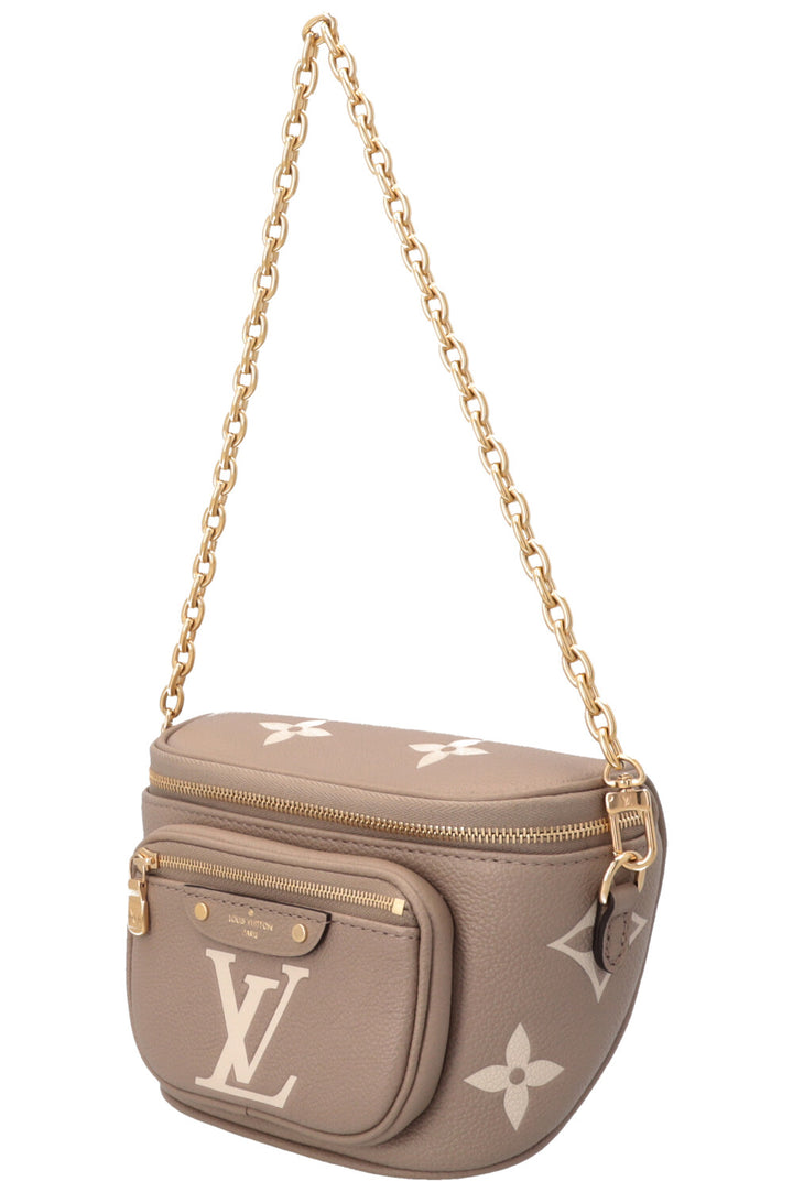 LOUIS VUITTON Mini Bum Bag Giant Monogram Taupe