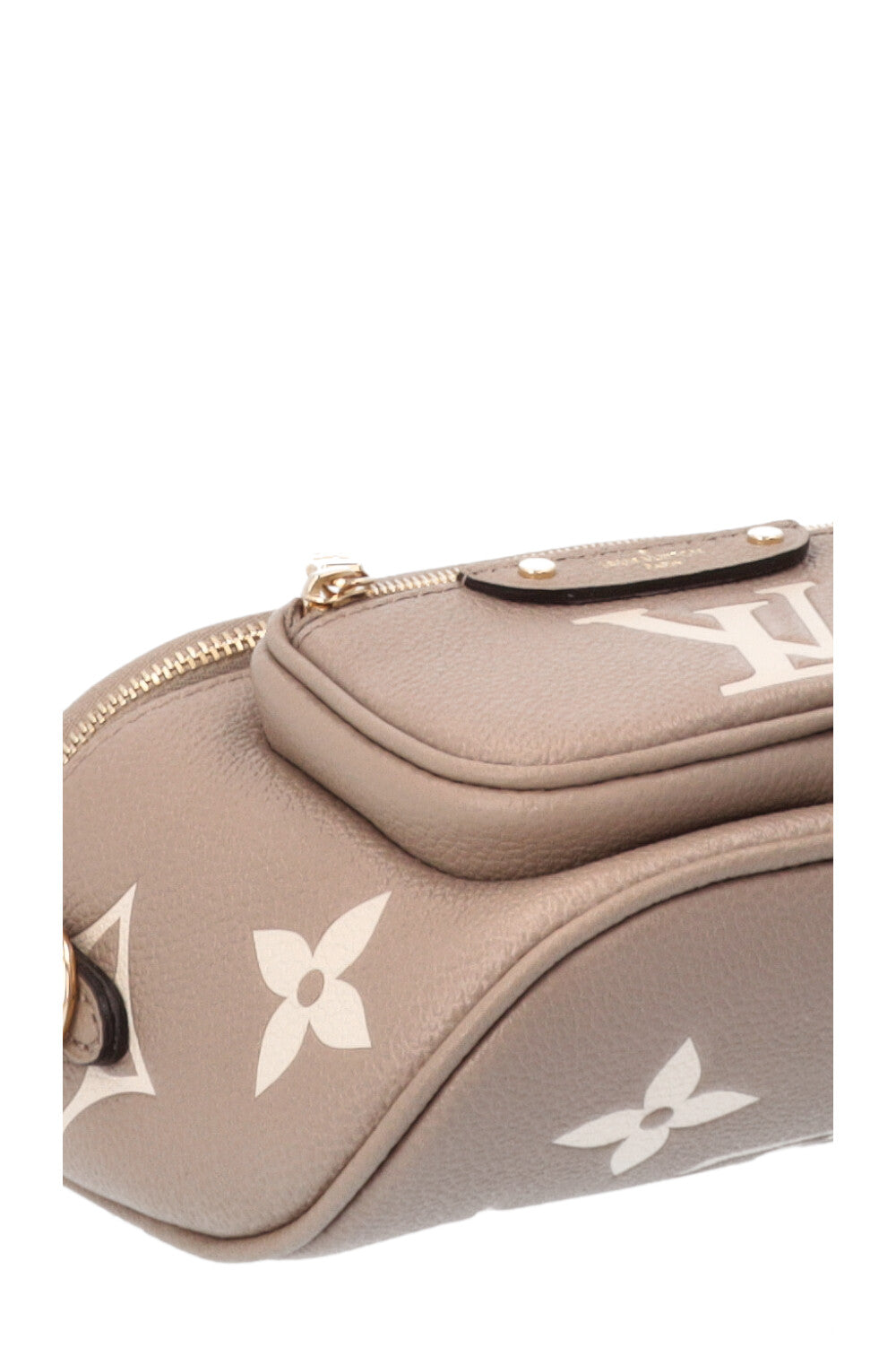 LOUIS VUITTON Mini Bum Bag Giant Monogram Taupe