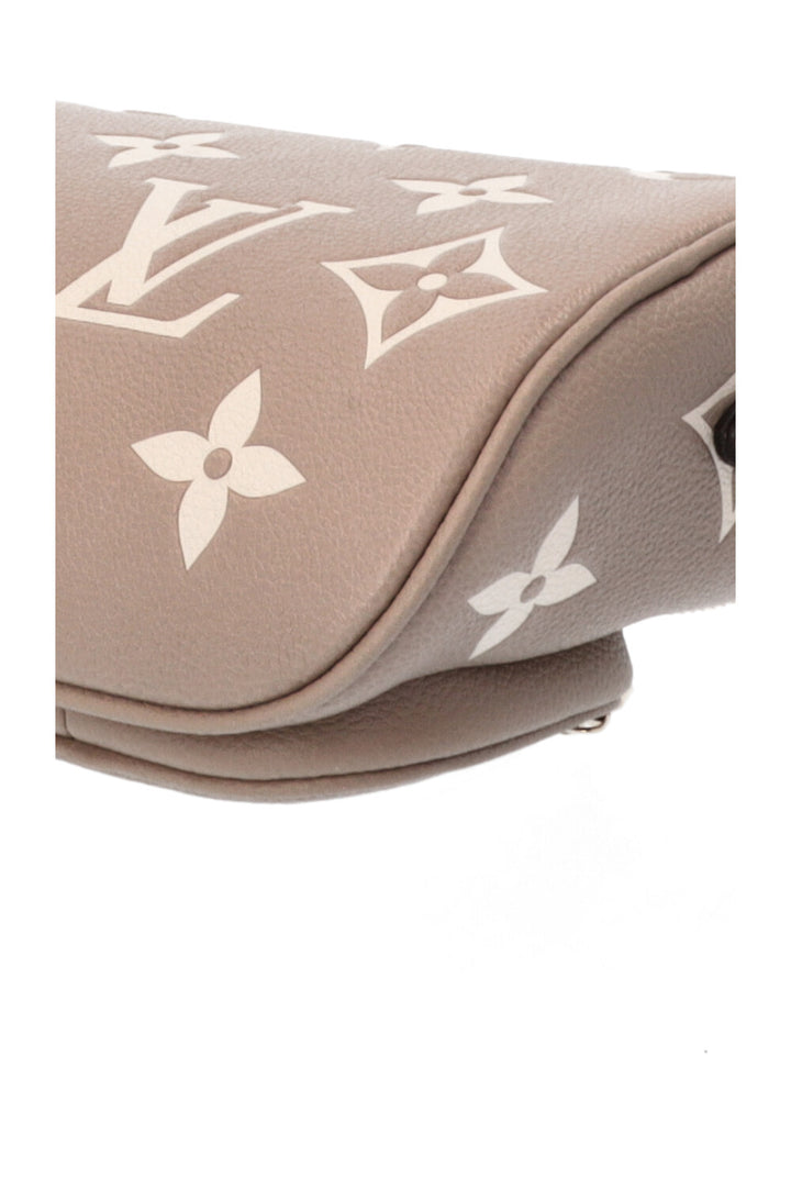 LOUIS VUITTON Mini Bum Bag Giant Monogram Taupe