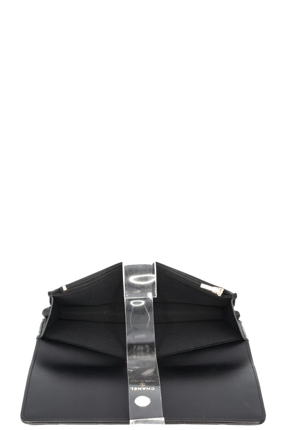 CHANEL Quilted CC Clutch Black