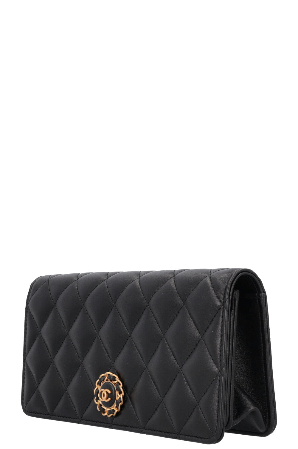CHANEL Quilted CC Clutch Black