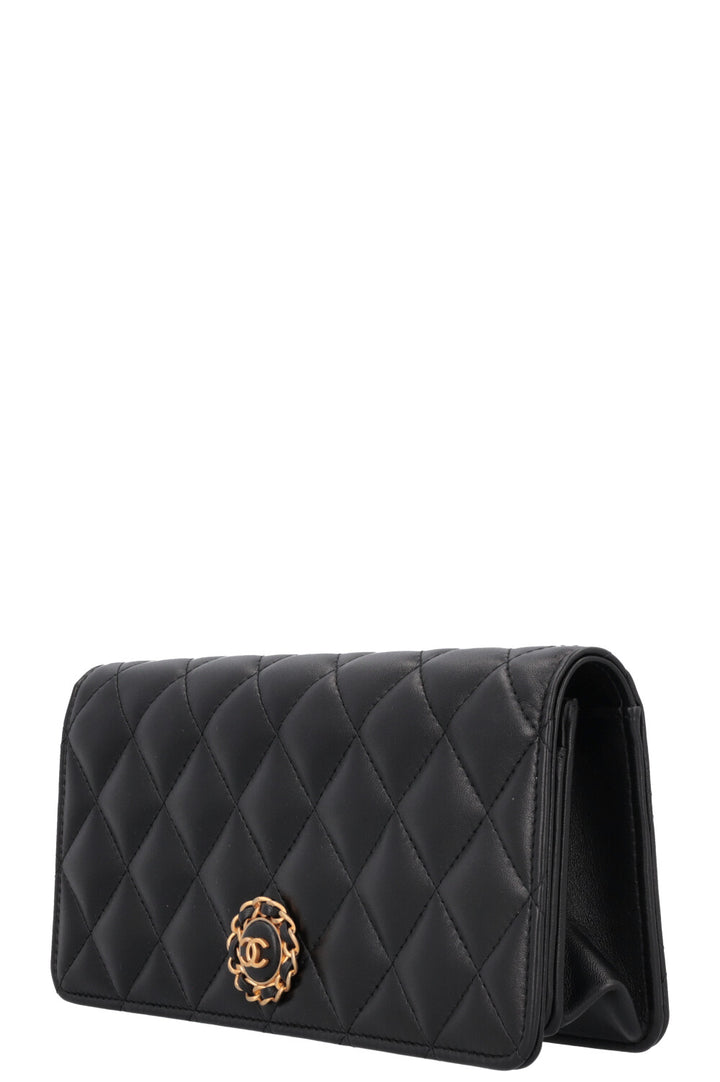 CHANEL Quilted CC Clutch Black