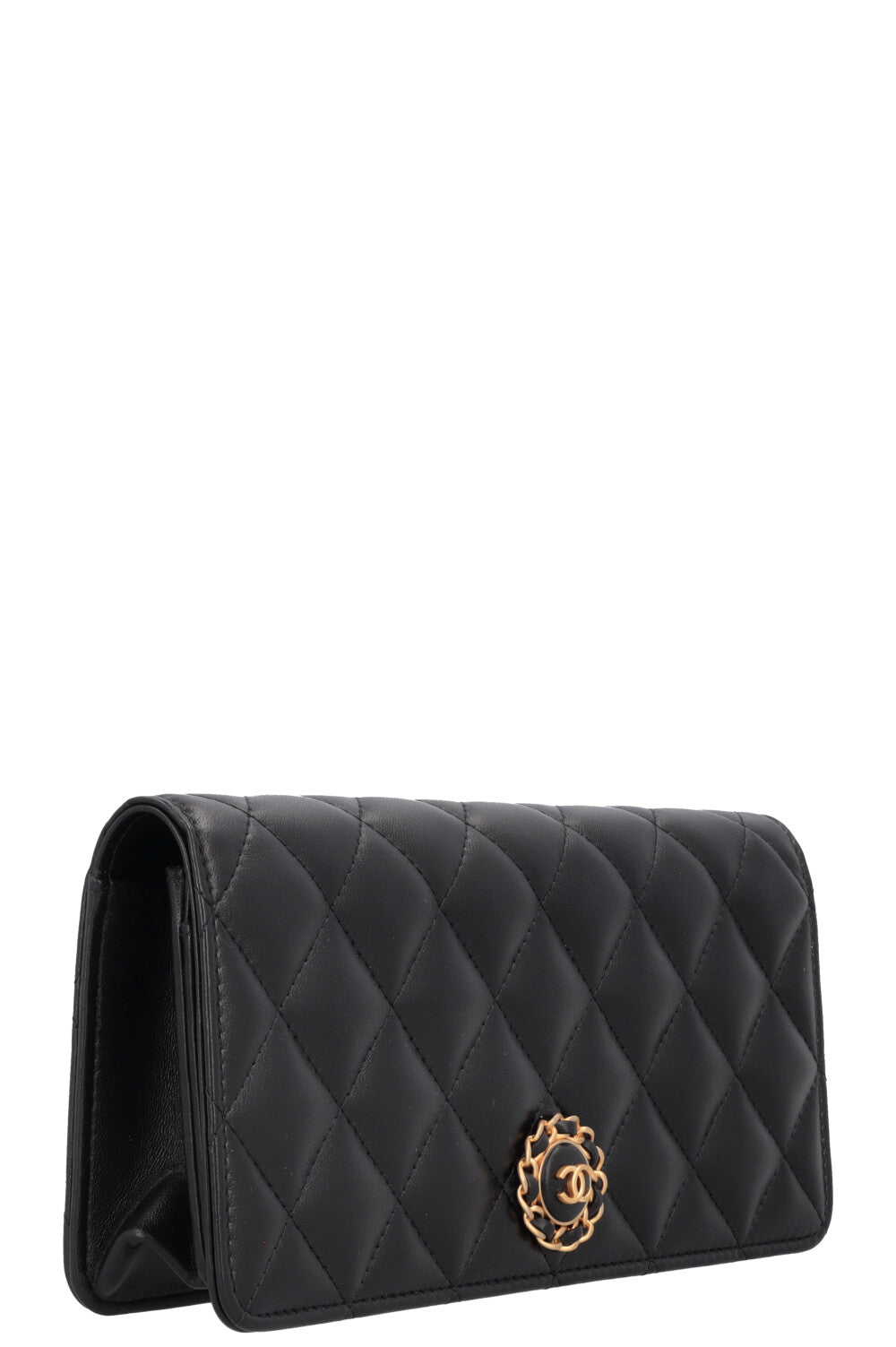 CHANEL Quilted CC Clutch Black