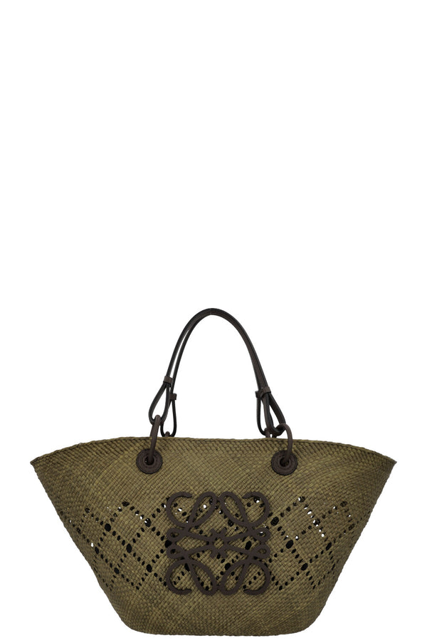 LOEWE Anagram Raffia Tote Bag Brown