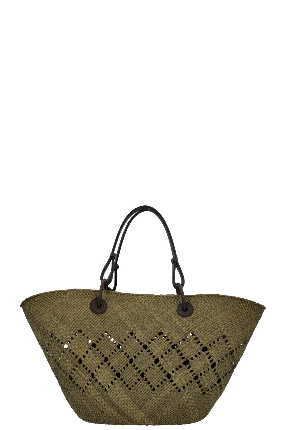 LOEWE Anagram Raffia Tote Bag Brown