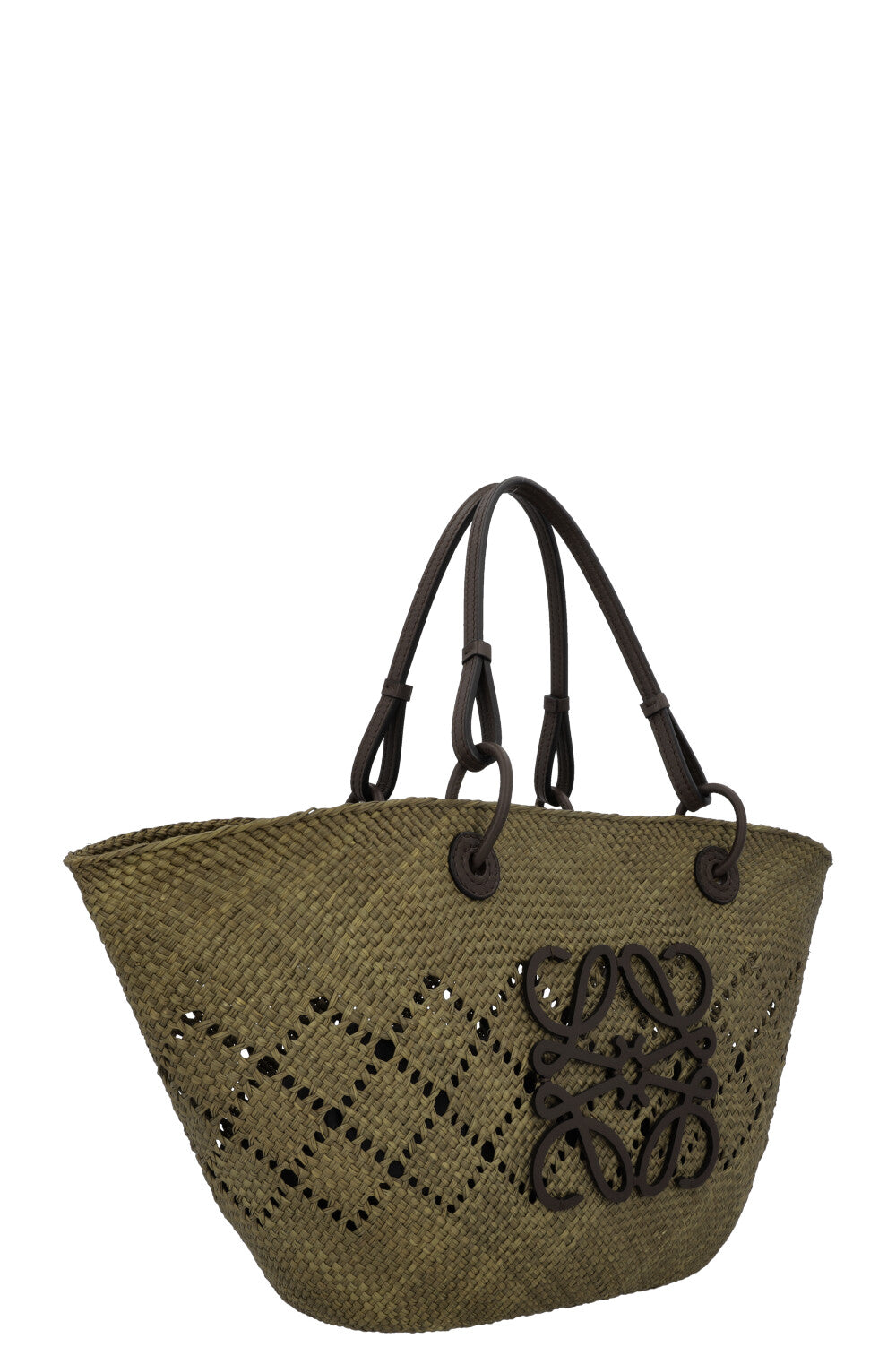 LOEWE Anagram Raffia Tote Bag Brown