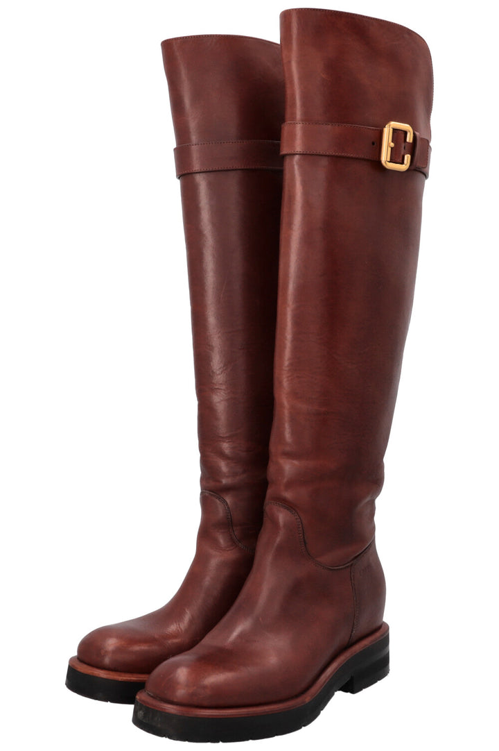 CHLOÉ Riding Boots Cognac
