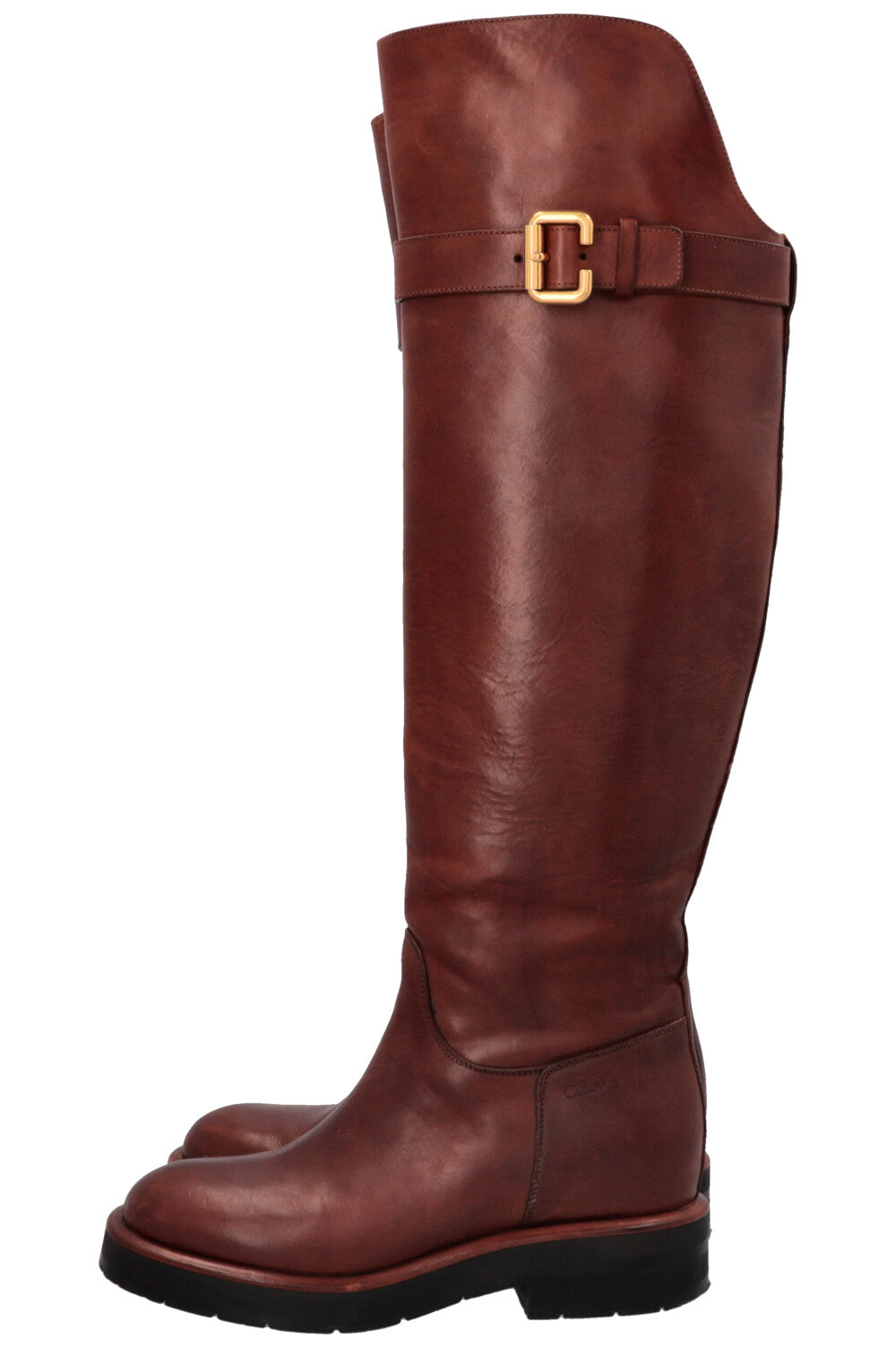 CHLOÉ Riding Boots Cognac