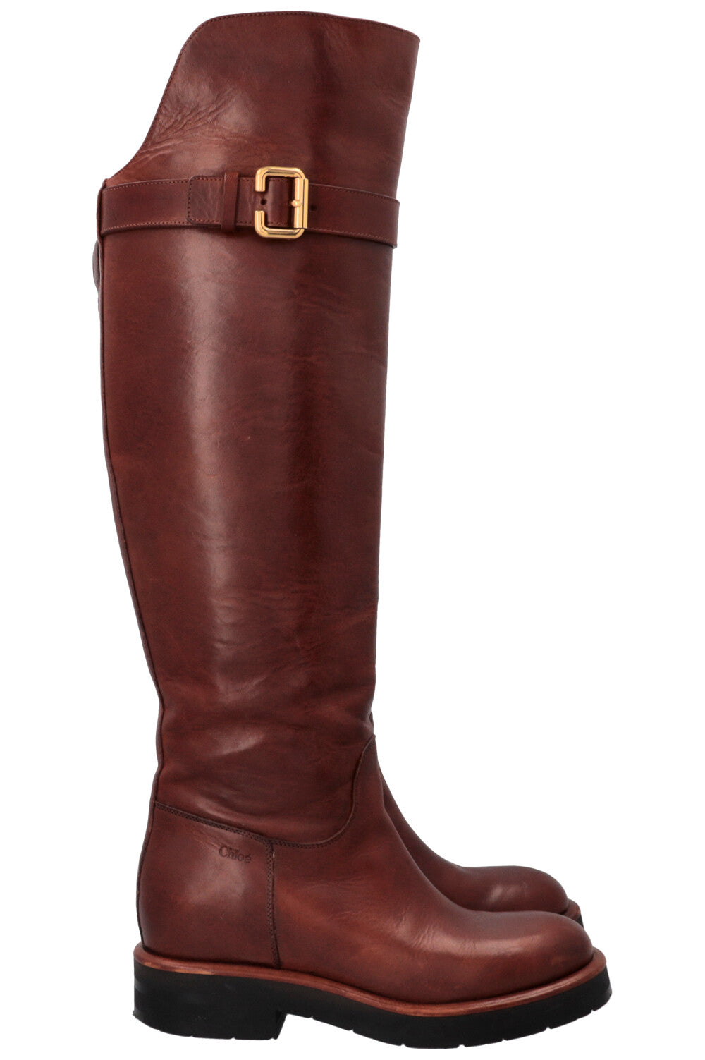 CHLOÉ Riding Boots Cognac