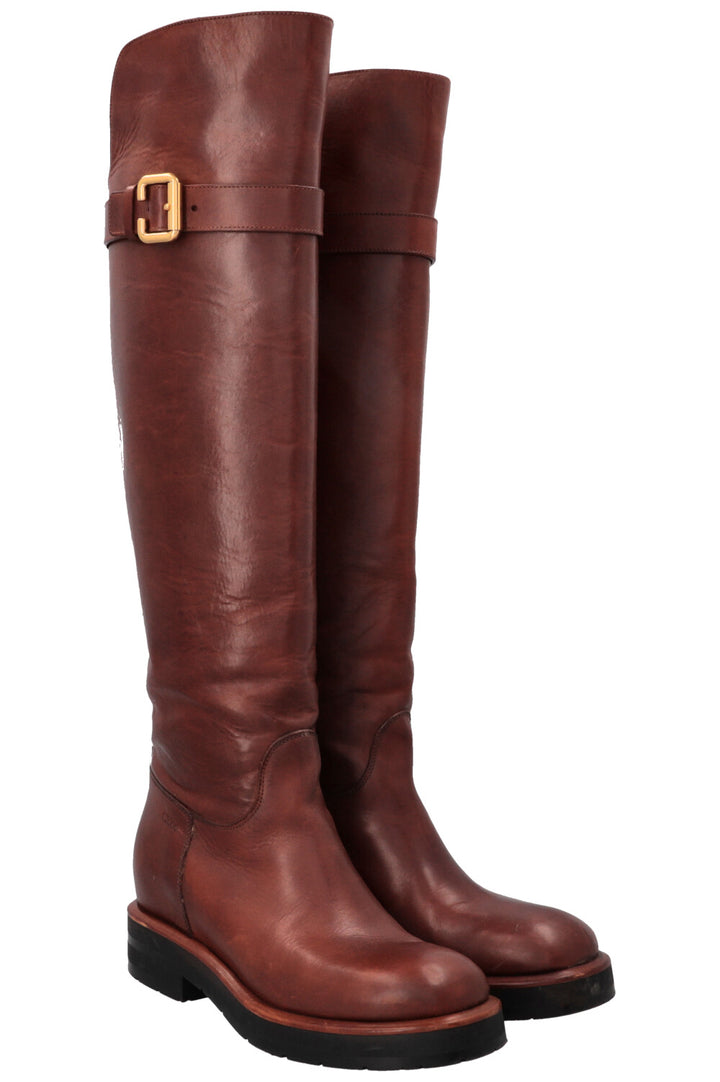 CHLOÉ Riding Boots Cognac