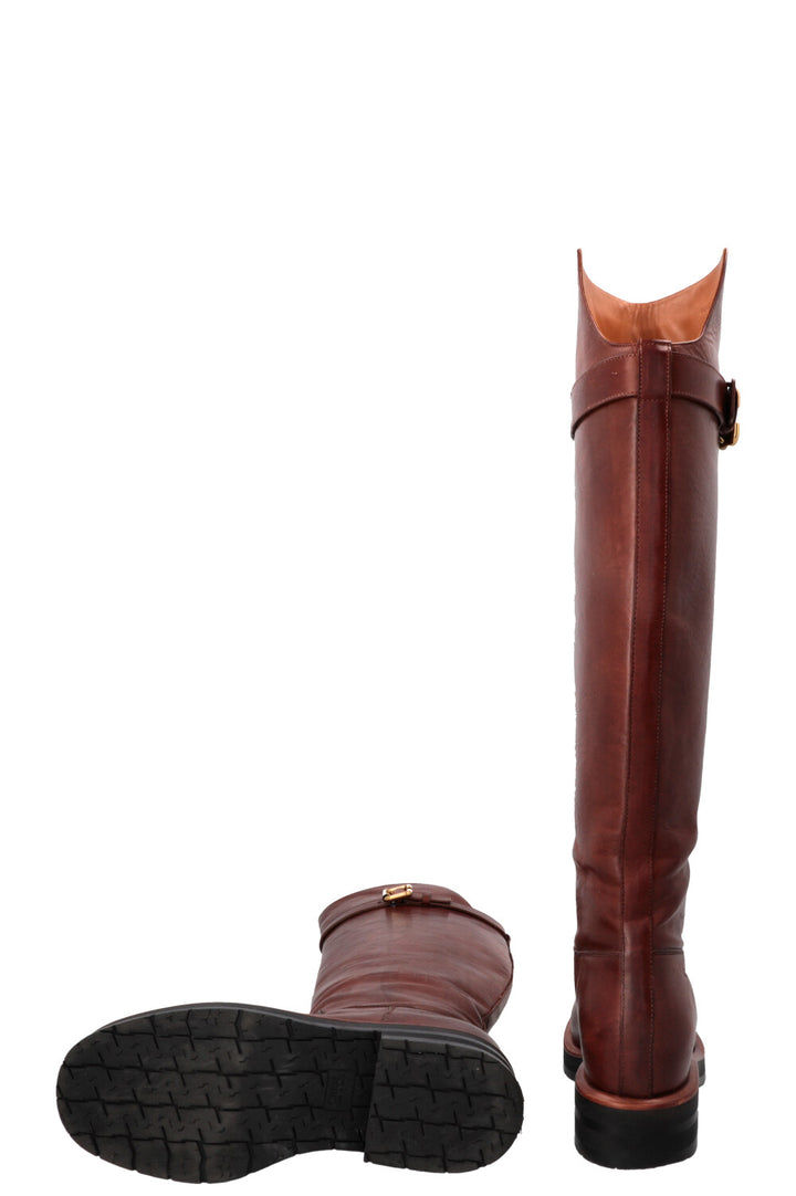 CHLOÉ Riding Boots Cognac